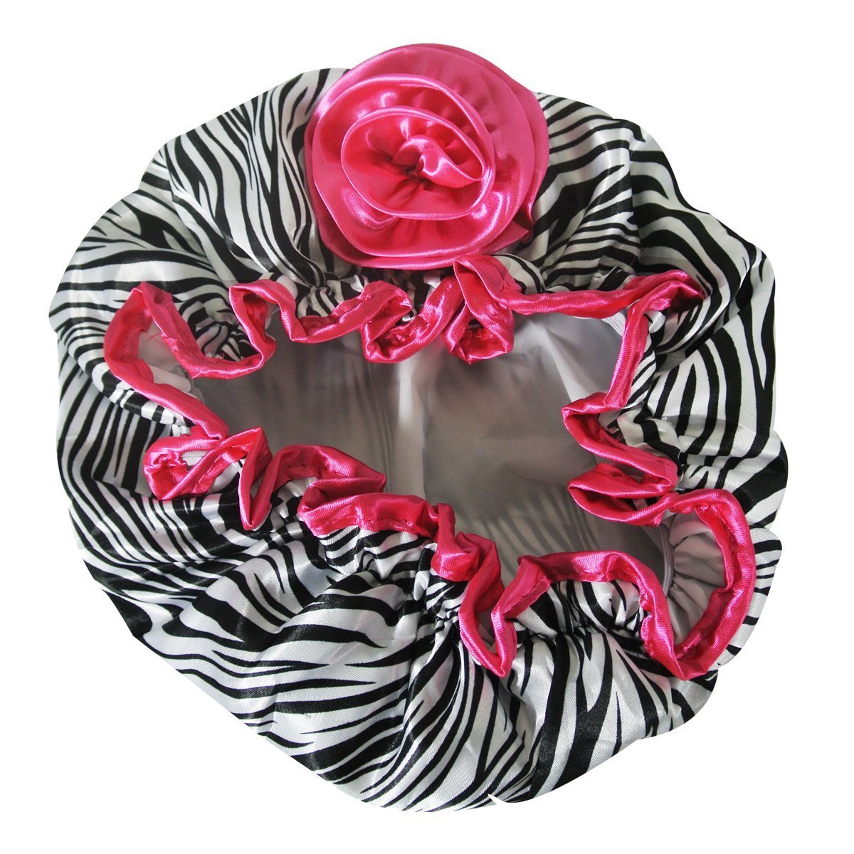 Kella Milla Stylish Satin Shower Cap - Zebra