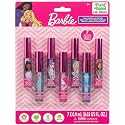 Barbie 7 Piece Plant Based Lip Gloss, Girls Party Favors, First Makeup Set for Girl, Perfect for Parties, Sleepovers, and Birthday Gifts, Ages 3+, by
