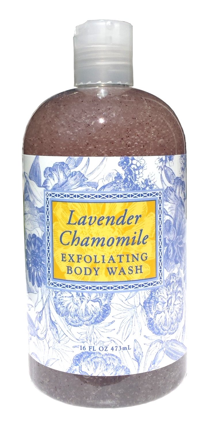 Greenwich Bay LAVENDER CHAMOMILE Exfoliating Body Wash for Men and Women-Gentle Body Scrub Parabens Free -Sulphates Free-Blended with Loofah, Apricot
