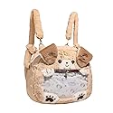 Lifelix Kids Backpack Plush Dog Ita Bag Shoulder Crosssbody Cartoon Stuffed Animal Backpack for Girls