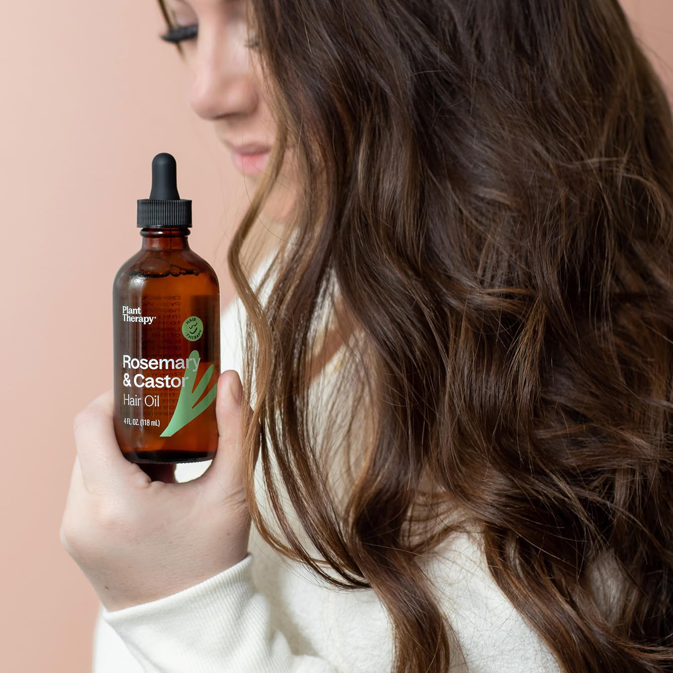 Plant Therapy Rosemary & Castor Oil - 4 oz Hair Treatment for Growth, Shine, Softness, Healthy Scalp & Hair Mask