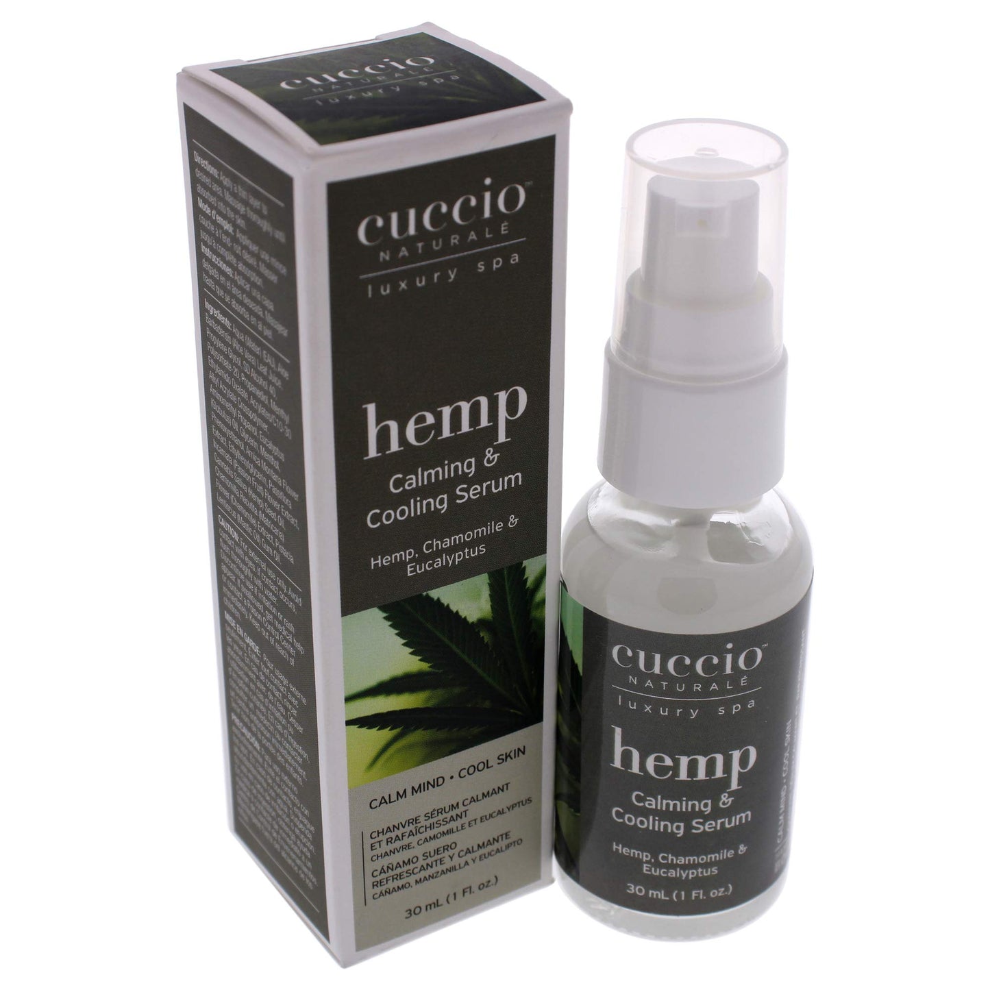 Cuccio Naturale Hemp Calming And Cooling Serum - With Chamomile And Eucalyptus - Use On Pressure Points To Relax The Mind - Relieves Tension