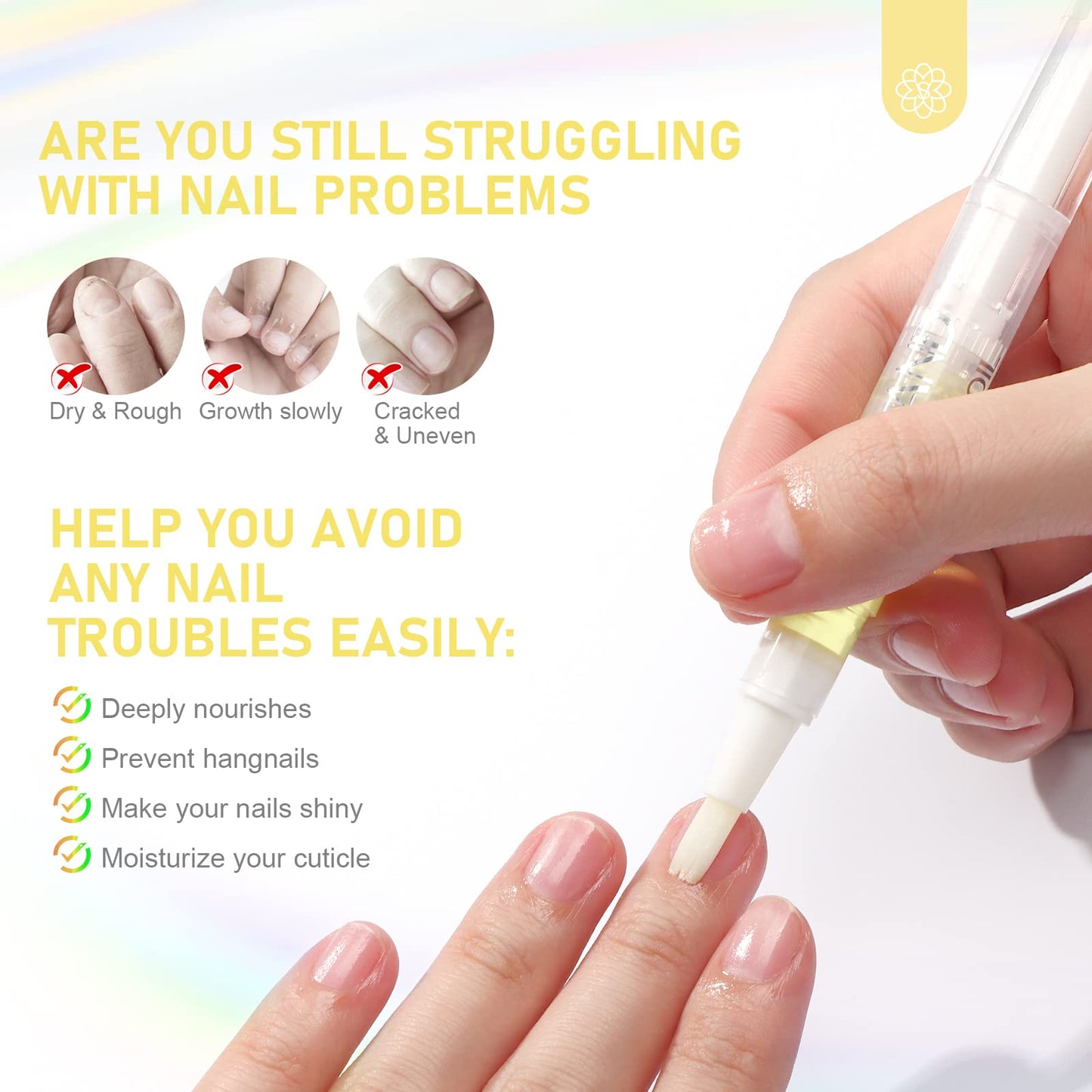 SAVILAND Cuticle Oil Triple Essential: 50ml Vitamin E & C Jasmine Gentian Grapeseed Nail Growth Oil Ultra Repair Nourish Soothe Cuticle Oil For Nails Beauty and Personal Care SAVILAND