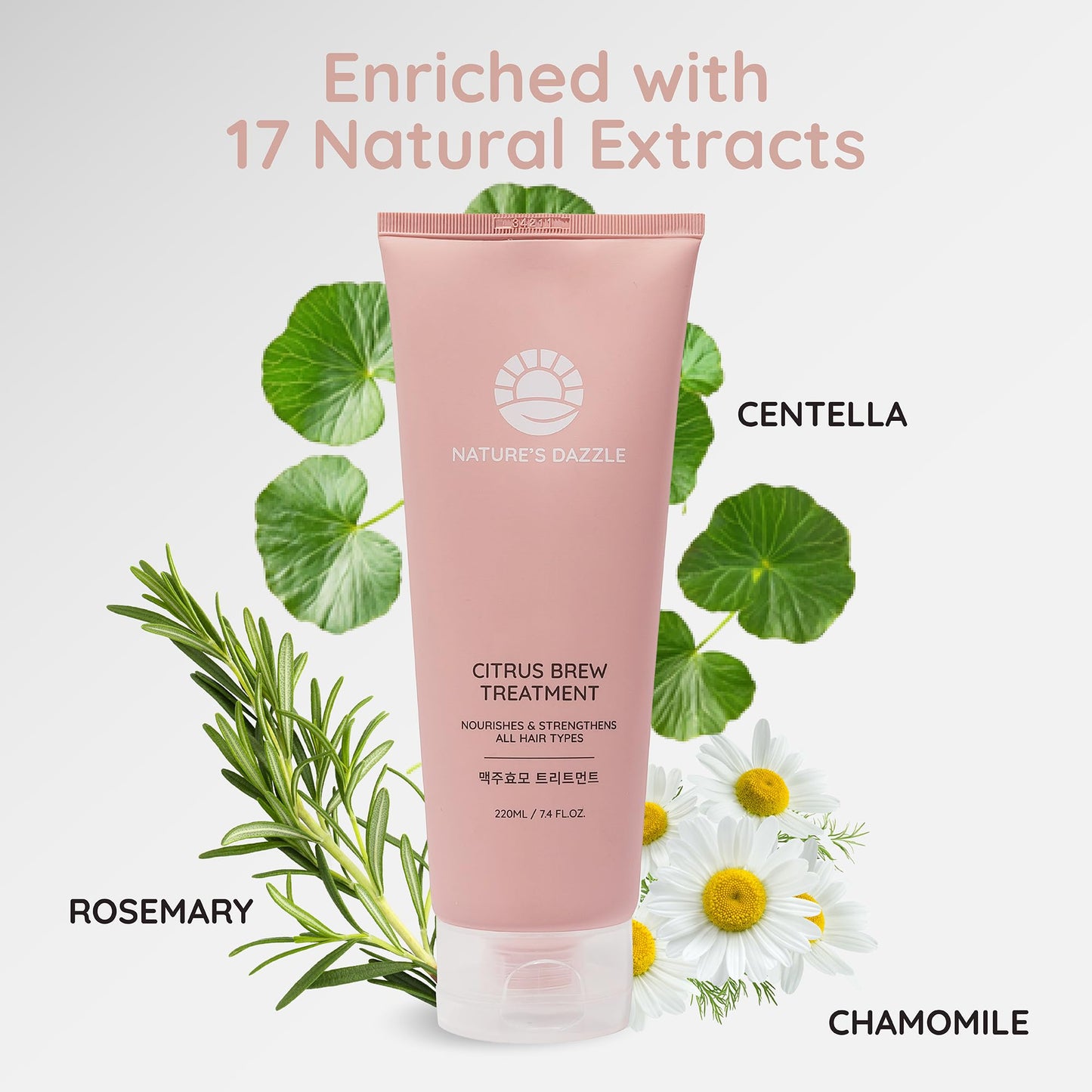 Nature's Dazzle Hinoki Cypress Shampoo(Black Berry Scent) 33.8oz & Citrus Brew Treatment (Grapefruit Scent)7.4oz - Scalp Soothing & Deep Nourishing