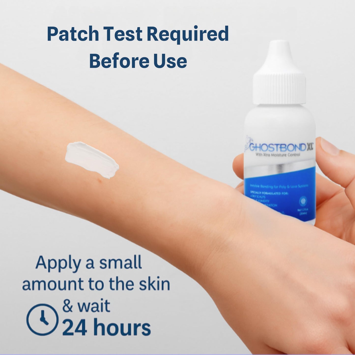 GHOSTBOND XL Hair Replacement Adhesive 1.3oz- Invisible Wig Bonding Glue: Water & Oil-Resistant, Non-Toxic, Light Hold for Secure and Natural-Looking