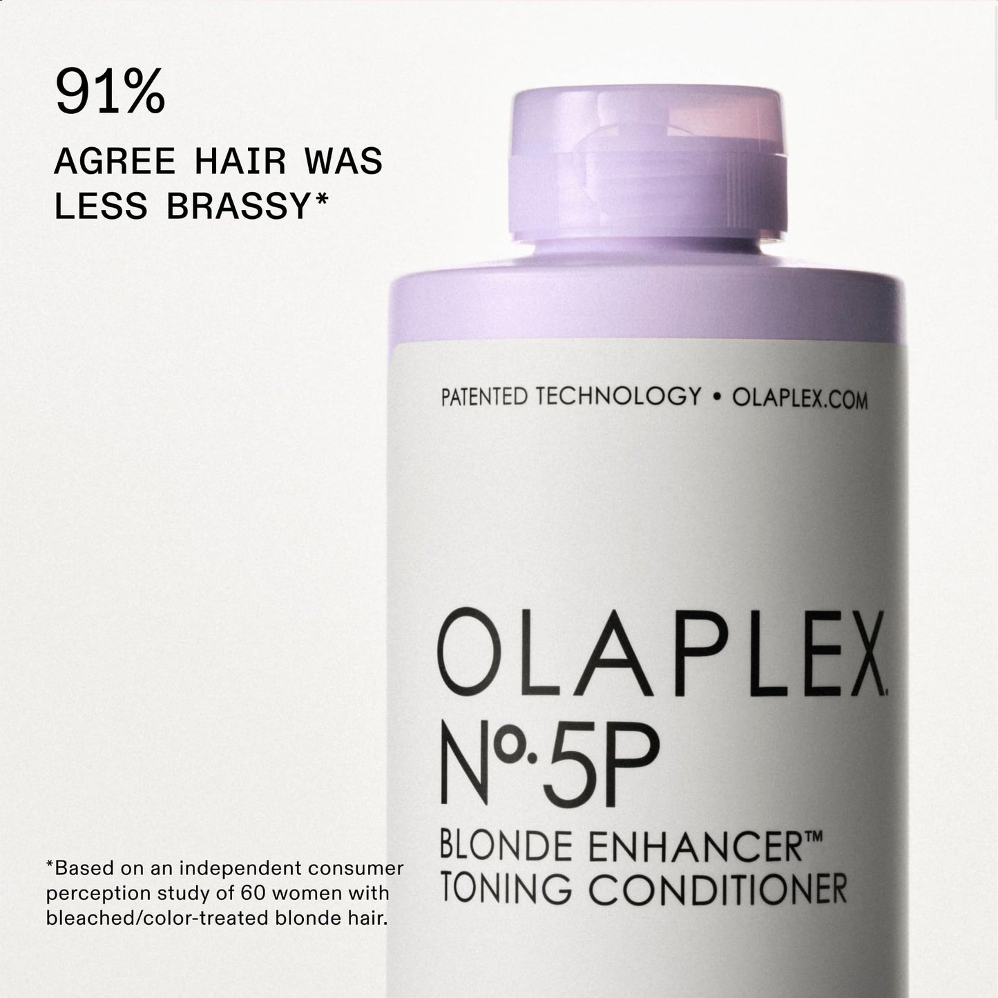 Olaplex Nº.5P Blonde Enhancer Purple Toning Conditioner: Neutralizes Brassiness & Strengthen | Repairs Damages & Hydrates Hair | For Coily, Curly