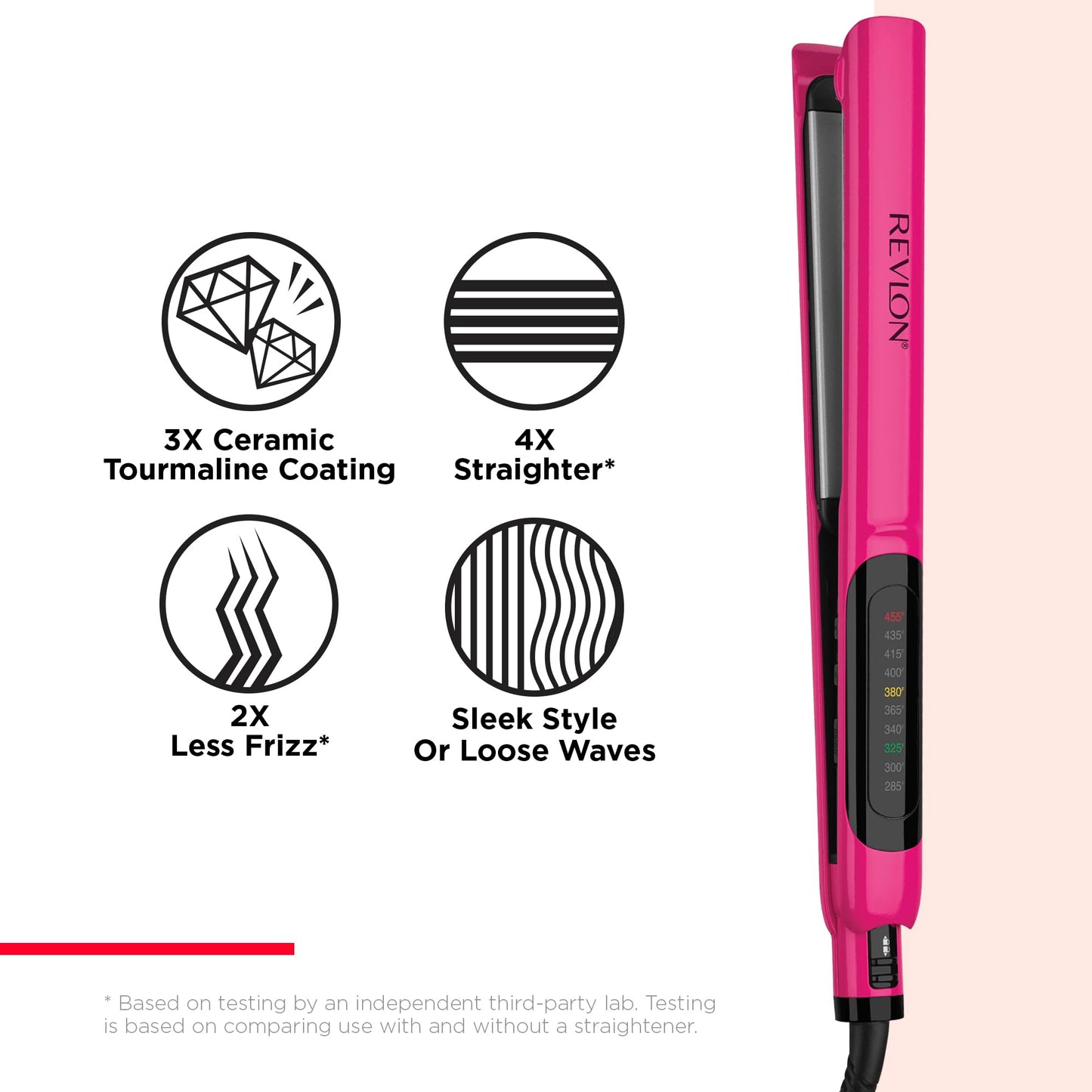 Revlon Smooth Brilliance Ceramic Hair Flat Iron | Smooth Glide and Ultra-Sleek Sylas, (1 in)