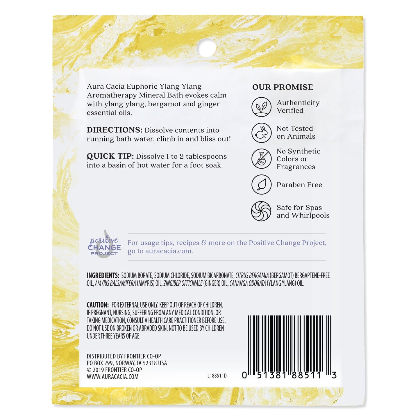 Aura Cacia Euphoric Ylang Ylang Mineral Bath, Packets, Bath - 2.5 Ounce (Pack of 1) Beauty and Personal Care Aura Cacia