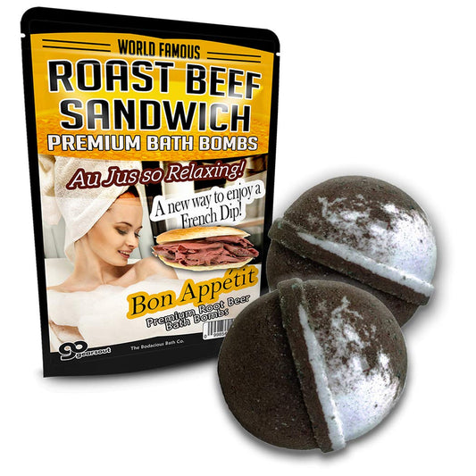 Roast Beef Sandwich Bath Bombs XL Root Beer Bath Bombs Luxury Bath Balls Funny Girlfriend Gags for Best Friends Bath and Body Gags for Men Funny Spa…