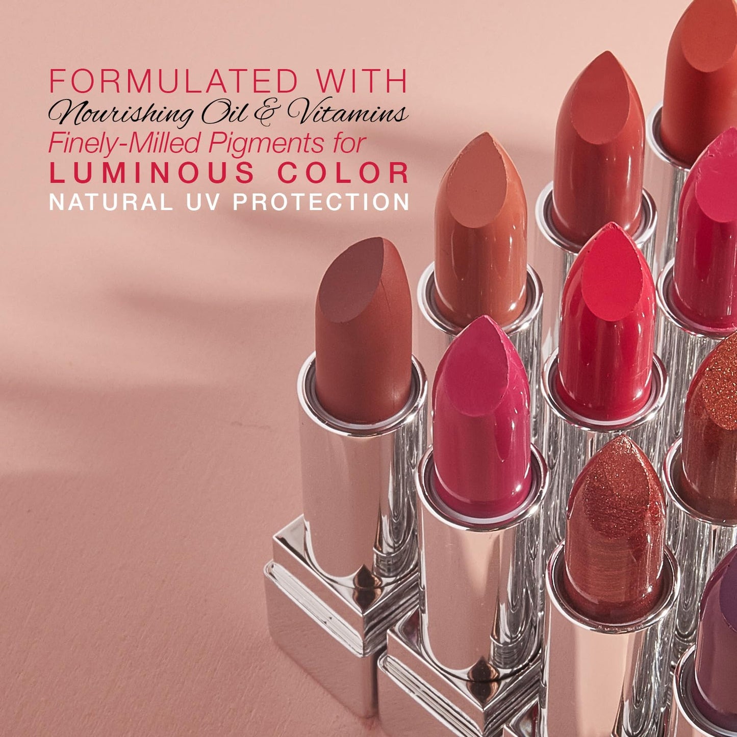bellapierre Mineral Lipstick - Long-Lasting Natural Lip Color, Nourishing Mineral Wax Formula with Vitamin E & C, Sun-Protective, Non-Toxic,