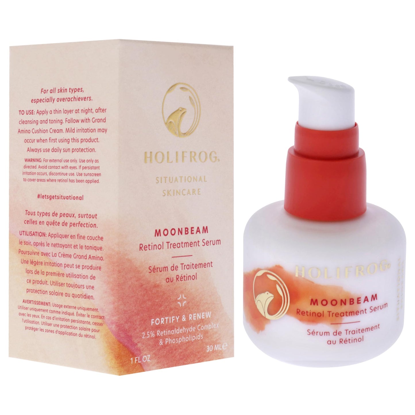 Moonbeam Retinol Treatment Serum by HoliFrog for Women - 1 oz Serum