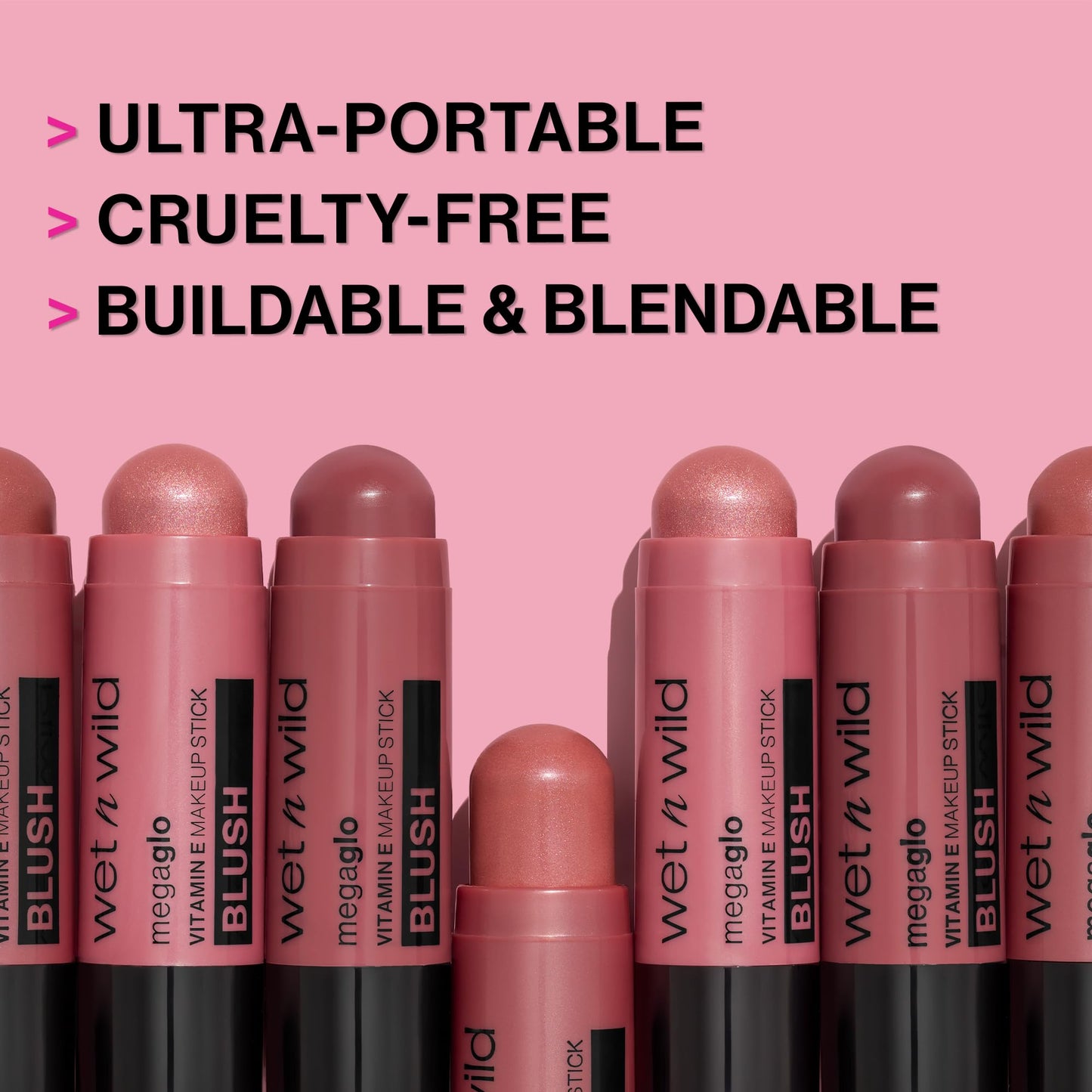 wet n wild MegaGlo Makeup Stick, Buildable Color, Versatile Use, Cruelty-Free & Vegan - Current Jam