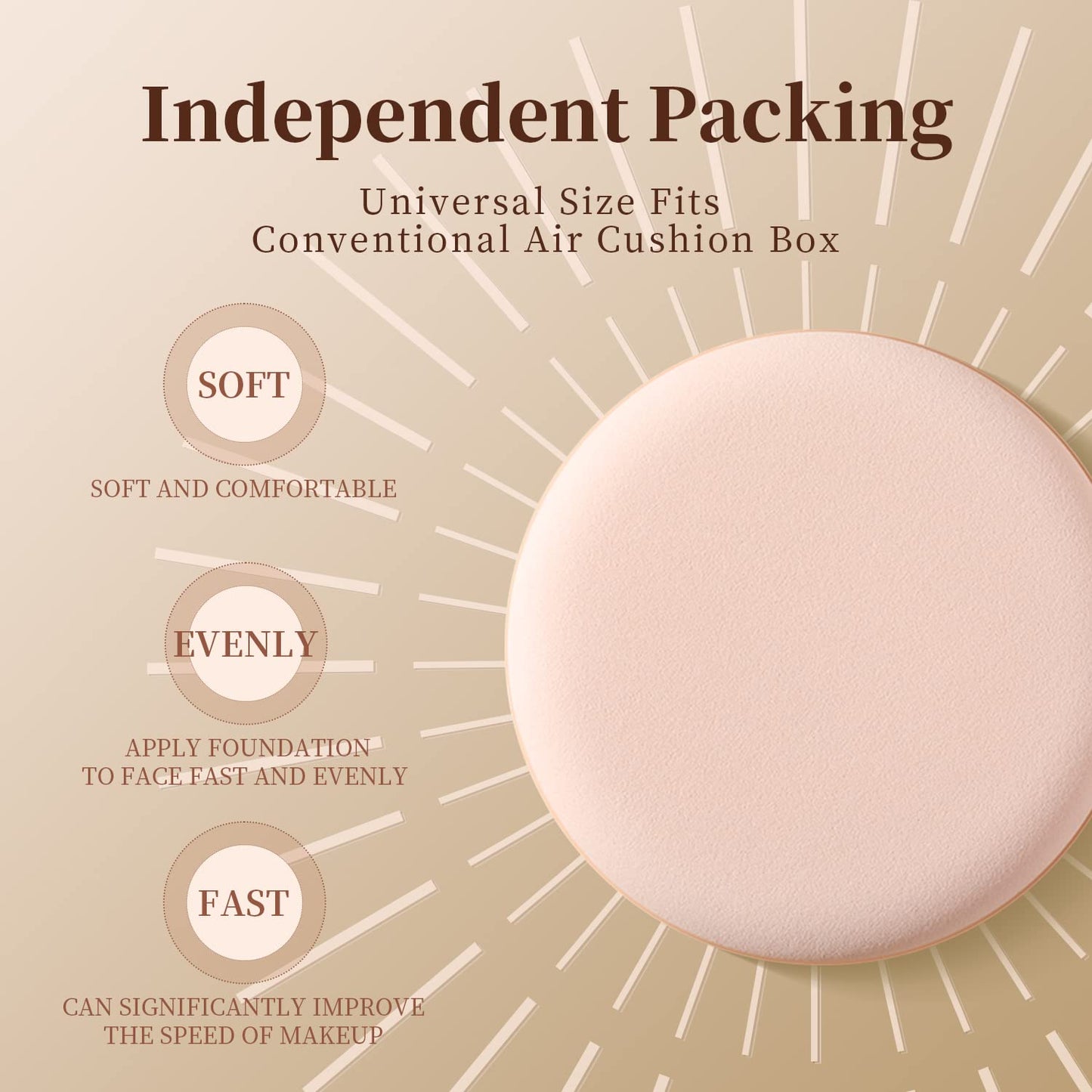 MOHOPE 8Pcs Air Cushion Makeup Sponges for Foundation with Portable Box | Latex-Free Blending Sponge for Liquid, Cream, Foundation and Powder | Round