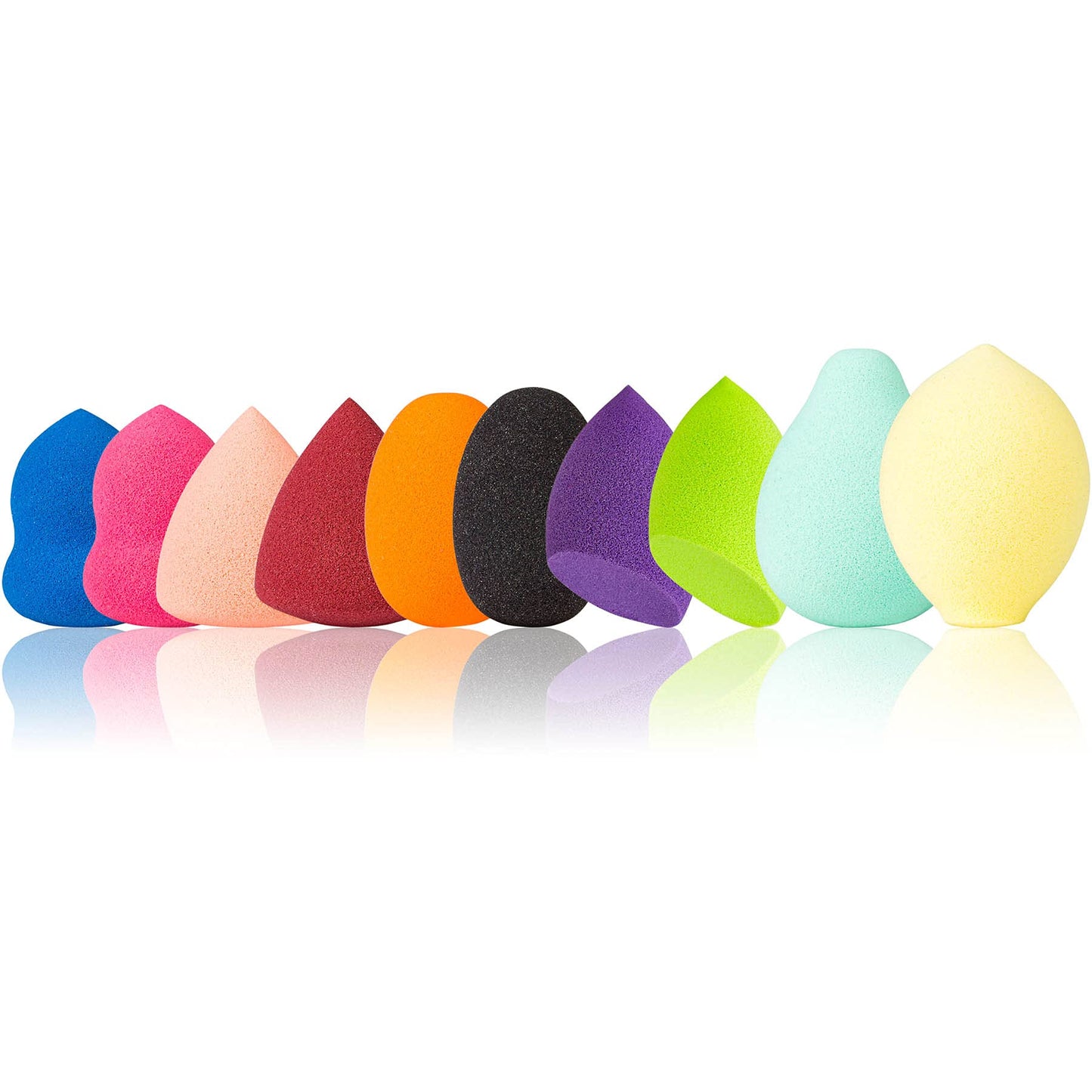 SHANY Pretty & Precise Mini Makeup Blender Puff Set - Premium Latex-Free Makeup Blender Beauty Sponges For Foundation and Blending - Set of 10