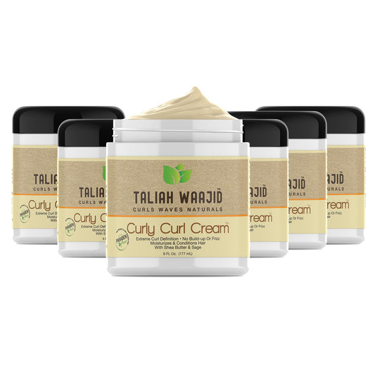 Taliah Waajid Curls Waves Natural - Curly Curl Cream | Extreme Curl Definition Hair Styling Gel | No Build-up or Frizz | 100% Paraben Free | Shea