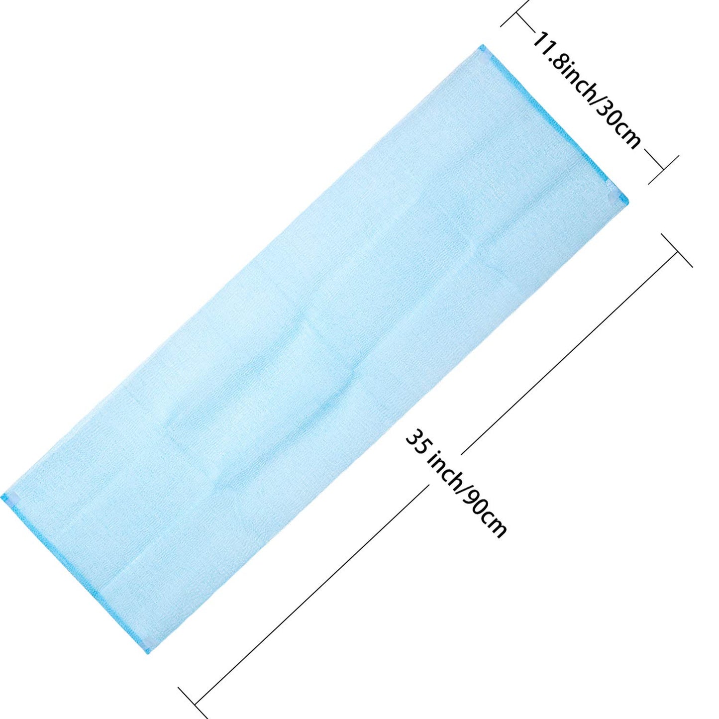 Boao 4 Pieces Exfoliating Washcloth Towel Japanese Washcloth African Sponge Skin Bath Wash Towel Korean Loofah Bath Cloth Shower for Body 35 Inches