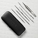 6 Piece Set Pimple Popper Blackhead Remover and Acne Extractor Kit Specifically Treats Face Blemishes Zits and Whiteheads - Perfect Stocking Stuffer