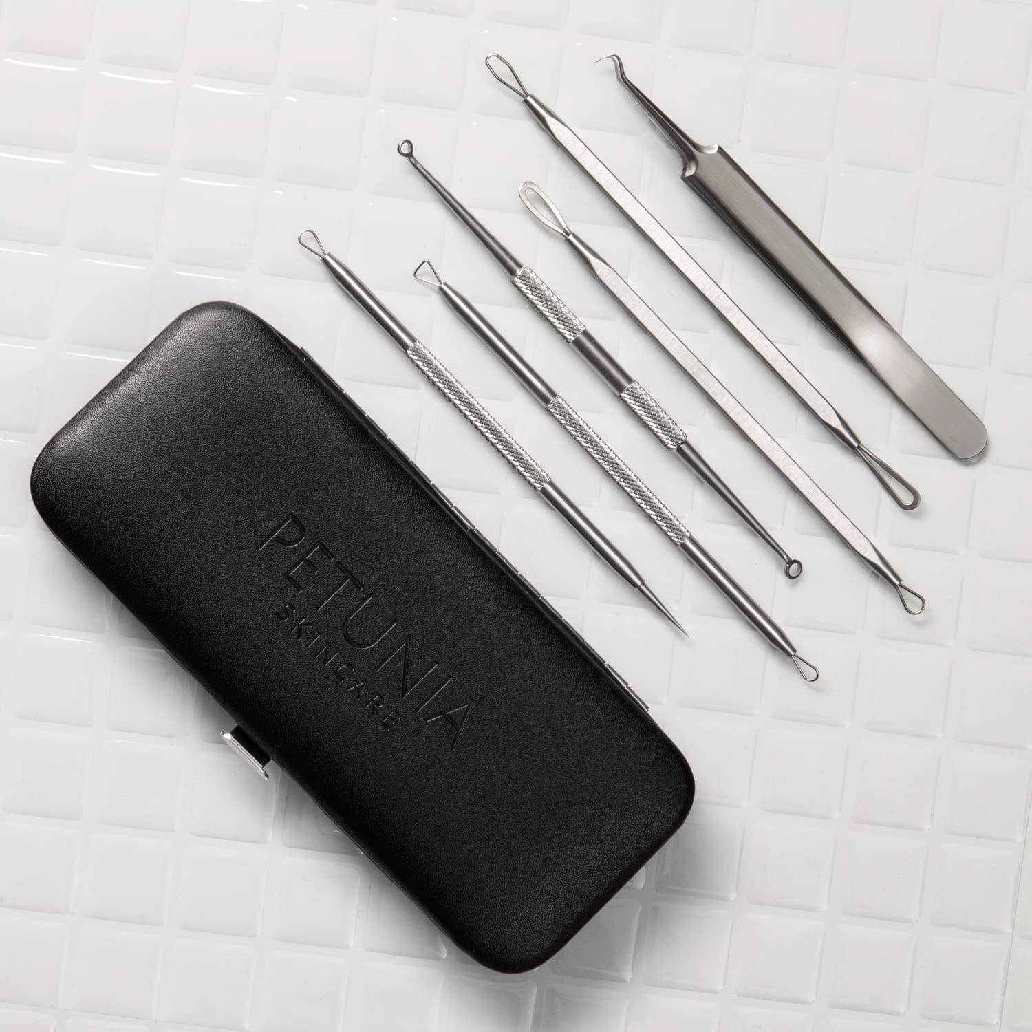 6 Piece Set Pimple Popper Blackhead Remover and Acne Extractor Kit ...