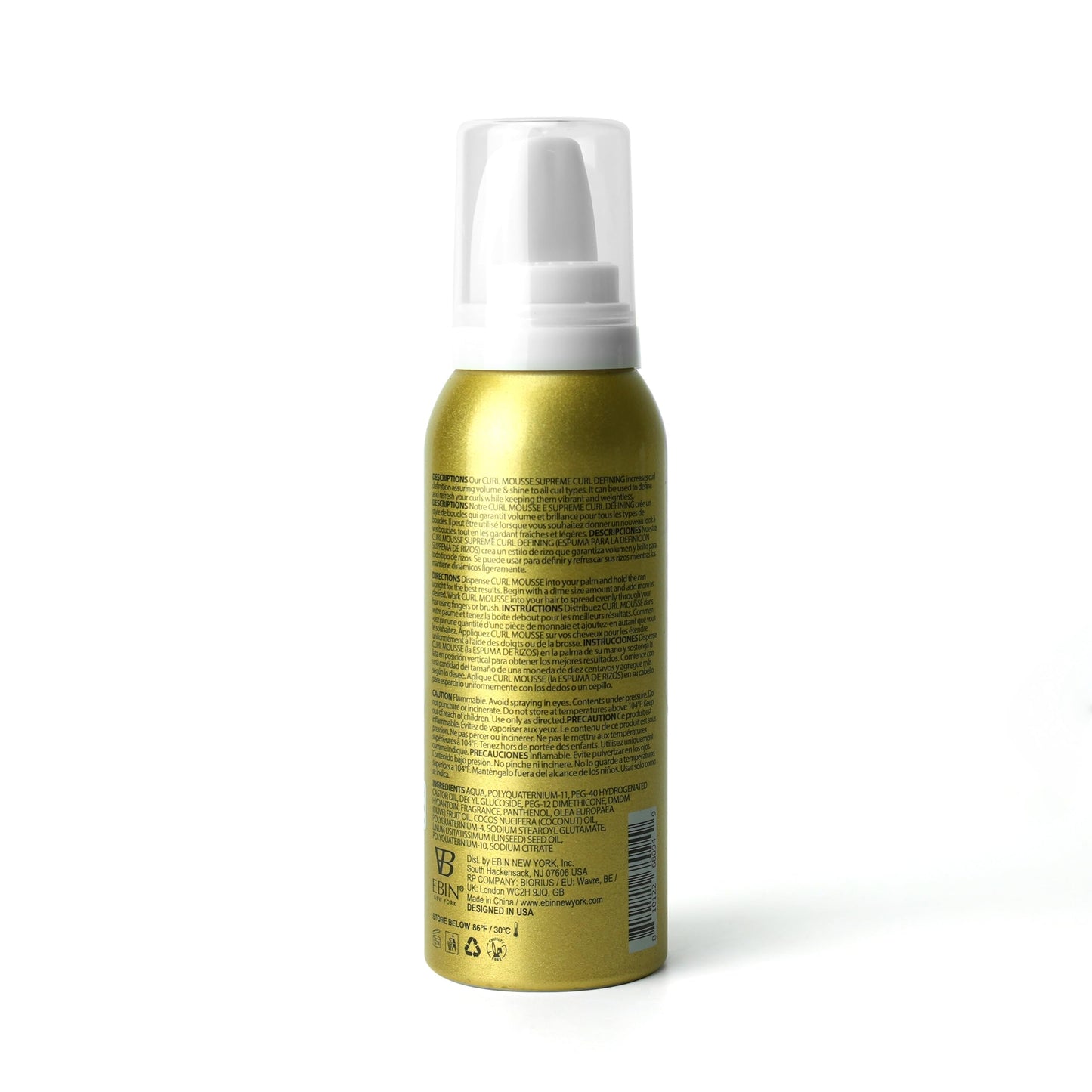 Curl & Twist Supreme Curl Defining Mousse 2.7fl oz/ 80ml - Flaxseed & Coconut Oil Infused Vitamin E Prevents Dryness Restores Vibrancy and Adds Shine