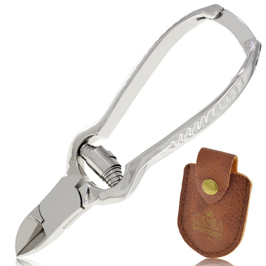 Camila Solingen CS13 Large Heavy Duty Toe Nail Clipper for Thick Toenails, Manicure & Pedicure, Double Barrel Spring. Super Sharp Trimmer Curved Beauty & Personal Care Camila Solingen