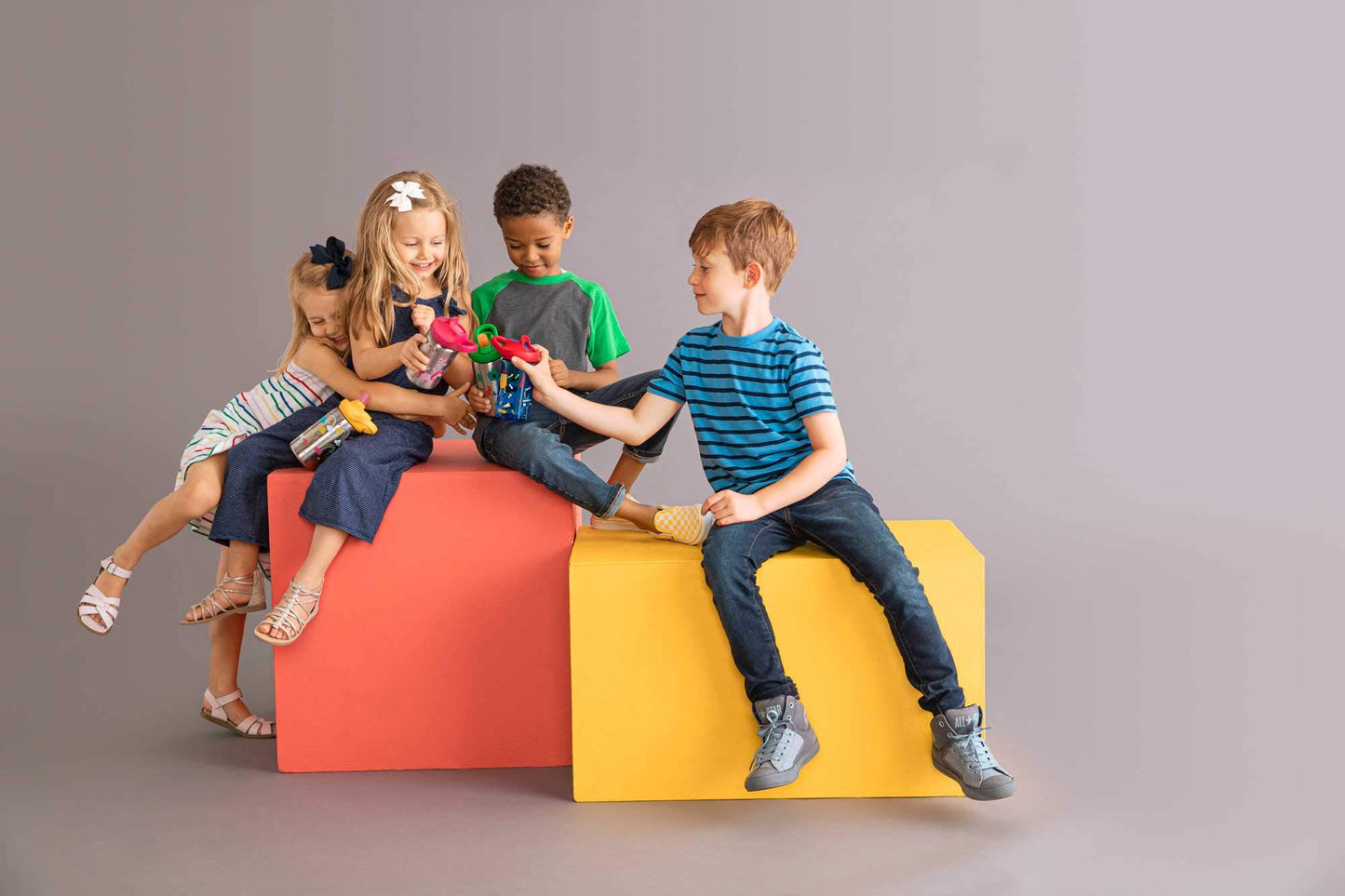 CamelBak Eddy+ Kids Bite Valve Straw Tritan Renew Water Bottle Green, 14oz