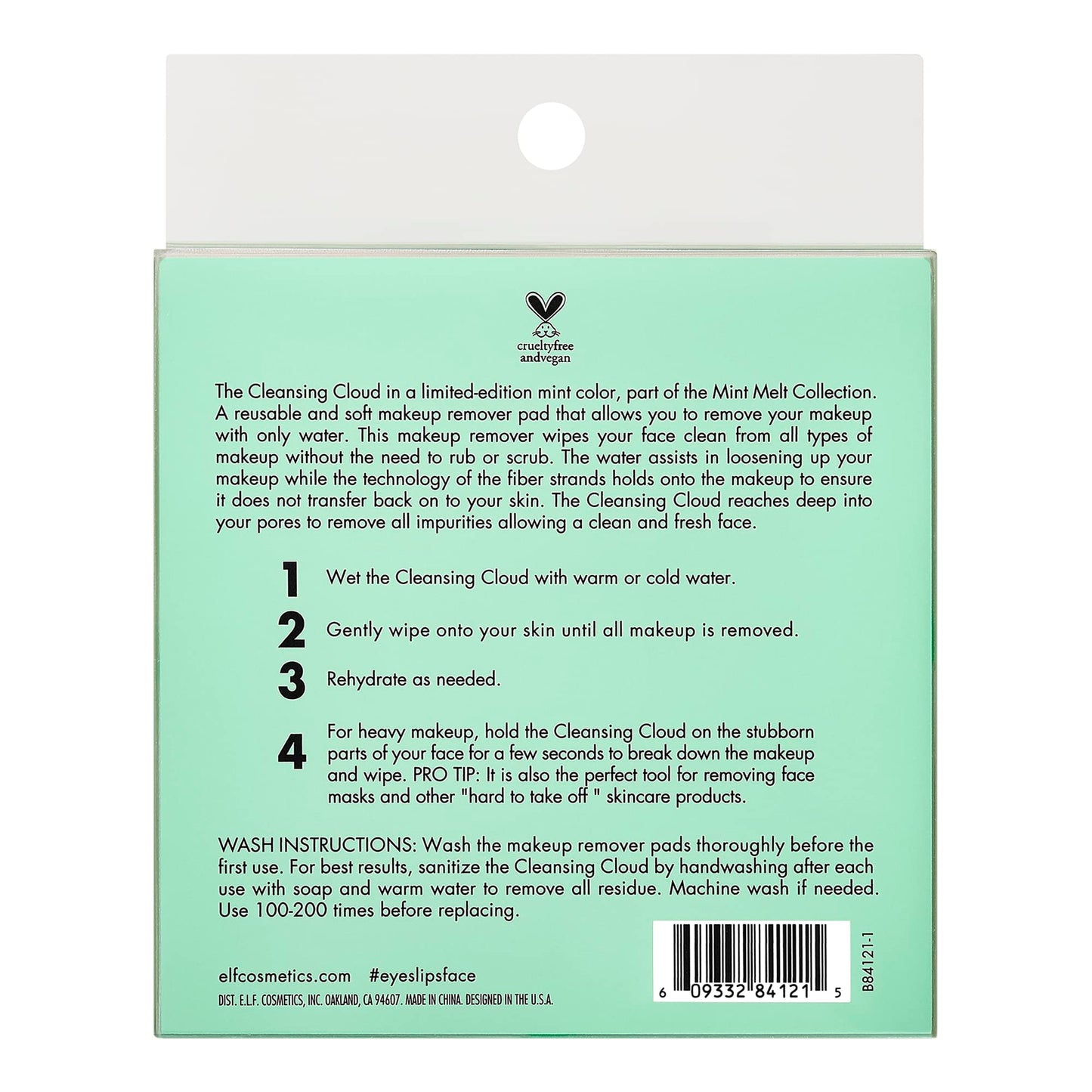 e.l.f. Mini Melt Cleansing Cloud Reusable Makeup Remover Pad, Washable Pad For Removing Dirt & Makeup, Vegan & Cruelty-Free, Limited Edition Color