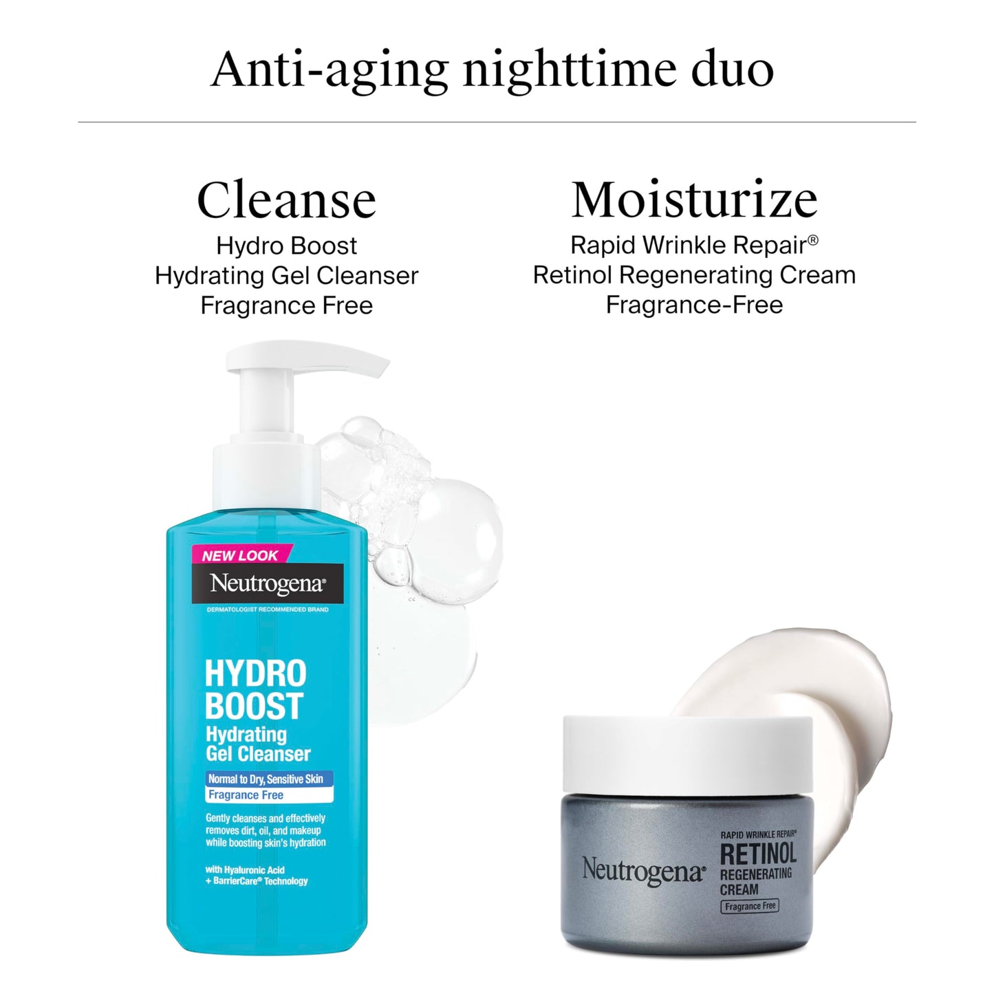 Neutrogena Rapid Wrinkle Repair, Retinol Face Moisturizer, Daily Anti-Aging Neck & Face Cream with Hyaluronic Acid, Retinol Cream, Fragrance-Free