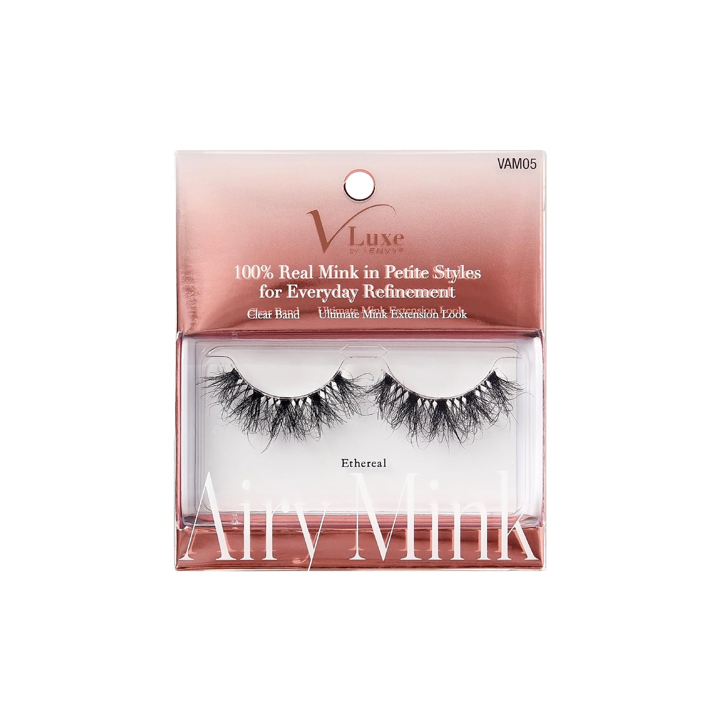 i•ENVY Airy Mink False Eyelashes, 100% Real Mink Fake Eye Lash, Lightweight Superfine Clear Band for Natural Look, Classic Styles, Easy Apply…