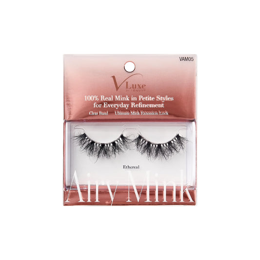 i•ENVY Airy Mink False Eyelashes, 100% Real Mink Fake Eye Lash, Lightweight Superfine Clear Band for Natural Look, Classic Styles, Easy Apply…