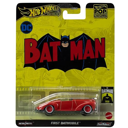 Hot Wheels Premium Pop Culture Batman Classic First Batmobile 1:64 Scale Diecast Vehicle
