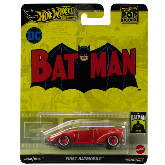 Hot Wheels Premium Pop Culture Batman Classic First Batmobile 1:64 Scale Diecast Vehicle
