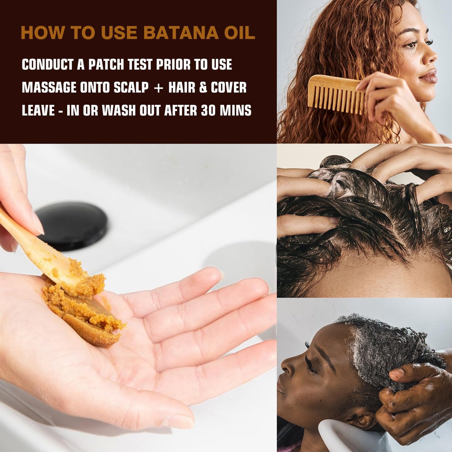Organic Batana Oil for Hair Growth & Repair | 100% Pure, Unrefined Hair Treatment | Strengthens, Moisturizes, Reduces Hair Fall | 4.15 oz