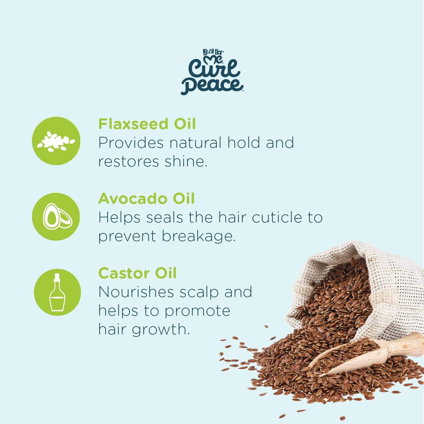 Just For Me Curl Peace Braiding & Twisting Grip Glaze - Holds & Reduces Frizz, Contains Flaxseed, Avocado Oil & Black Castor Oil, Nourishes