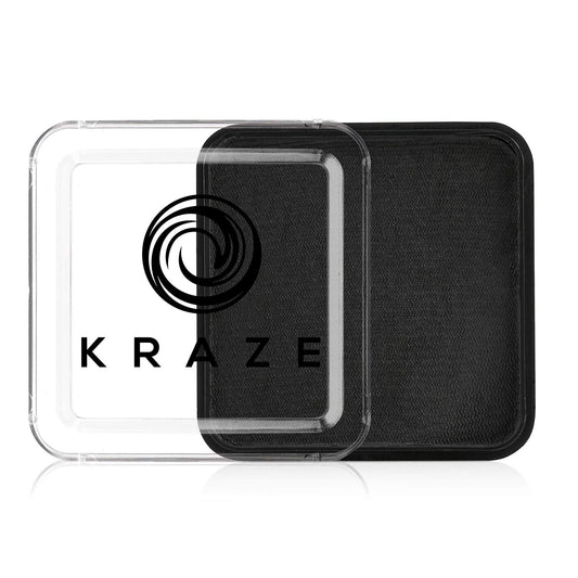 Kraze FX Square - Black Face Paint (50 gm) - Hypoallergenic, Non-Toxic, Water Activated Professional Face & Body Painting Makeup Supplies for Adults