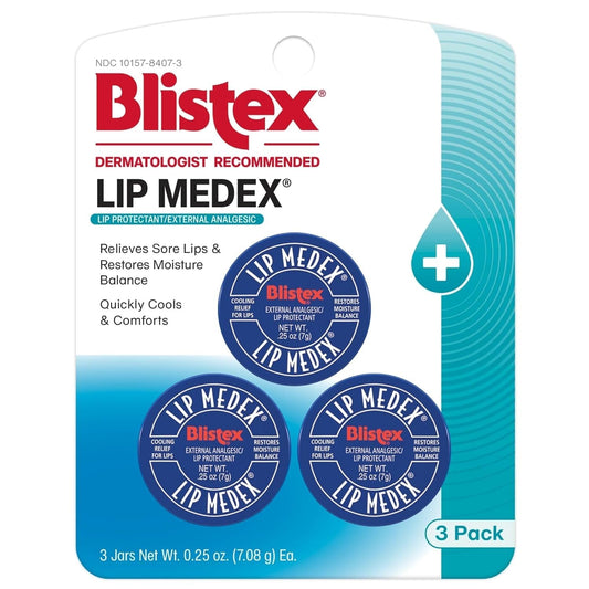 Blistex Lip Medex, 0.25 Ounce, Medicated Relief with Immediate Cooling, Soothes and Protects, Advanced Hydration, Restores Healthy Moisture Balance
