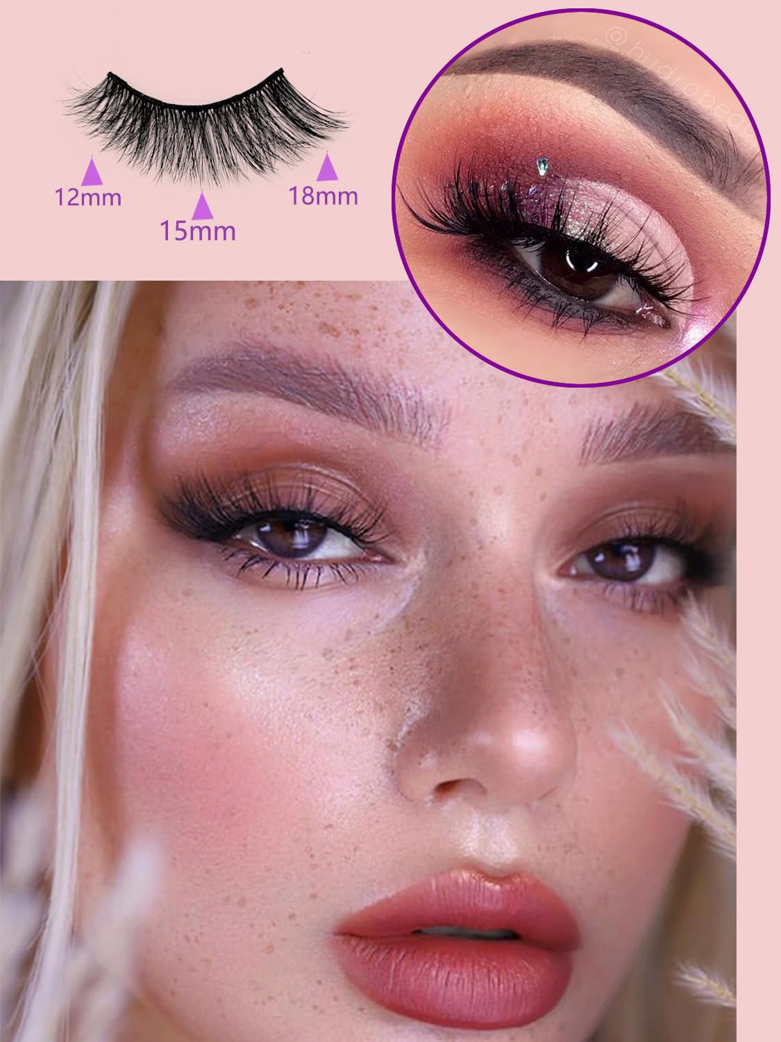 Sikkis Magnetic Eyelashes with Eyeliner - Magnetic Eyelashes Mink Look Kit, Mixed 3D Mink Reusable False Lashes with Applicator, No Glue Needed -5