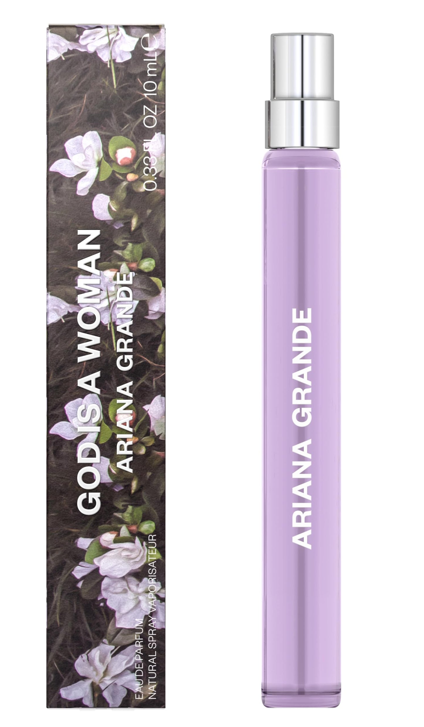 Ariana Grande God is a Woman Eau de Parfum - Fruity Musk Fragrance for Women - Women's Perfume with Notes of Orris, Pear, Vanilla & Cedarwood - Travel Size - 0.33 Fl Oz
