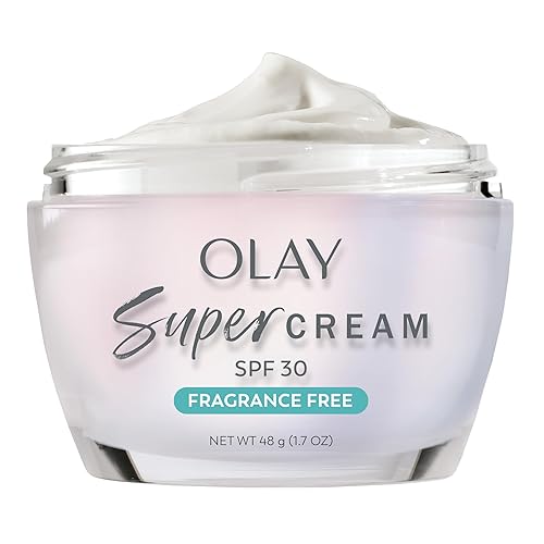 Olay Super Cream with Sunscreen SPF 30, Fragrance Free Lightweight Face Moisturizer with Sun Protection, 5-in-1 Skin Care - Hydrating, Brightening