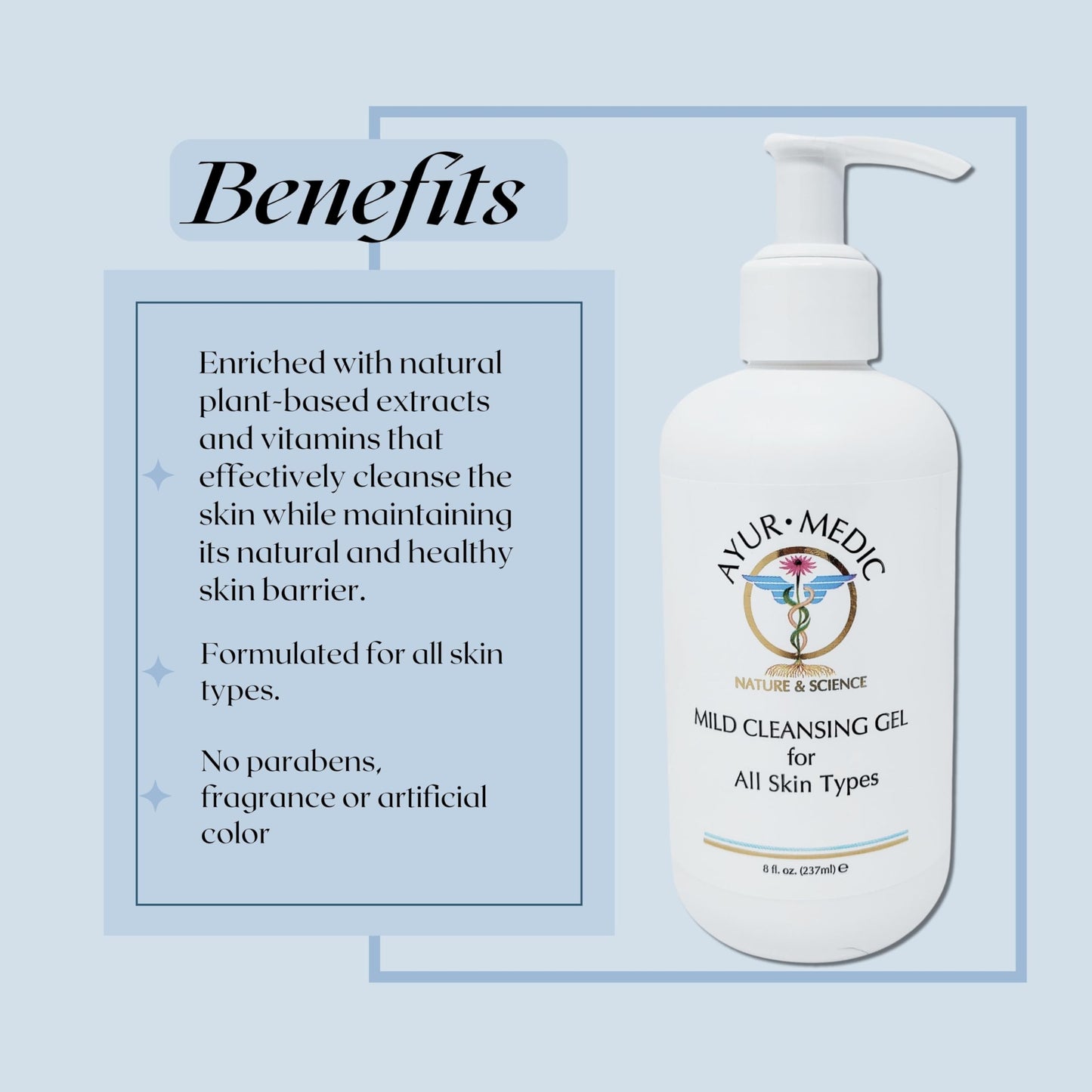Ayur-Medic Mild Cleansing Gel for All Skin Types