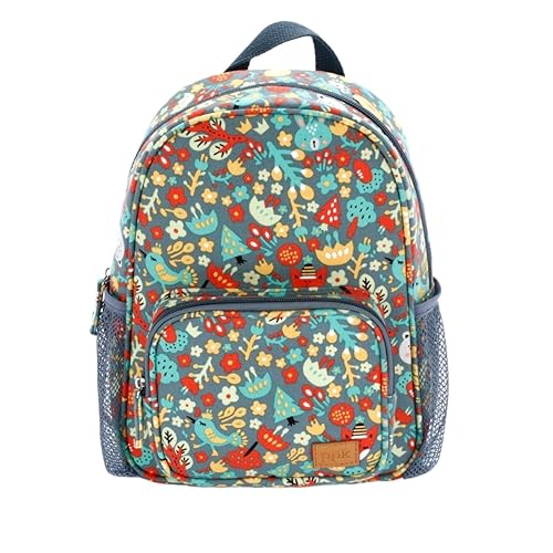 Little Kids/Toddler Mini Size Backpack (Age 3-8 Y) - Fun Animals Print (Forest Print -Grey)