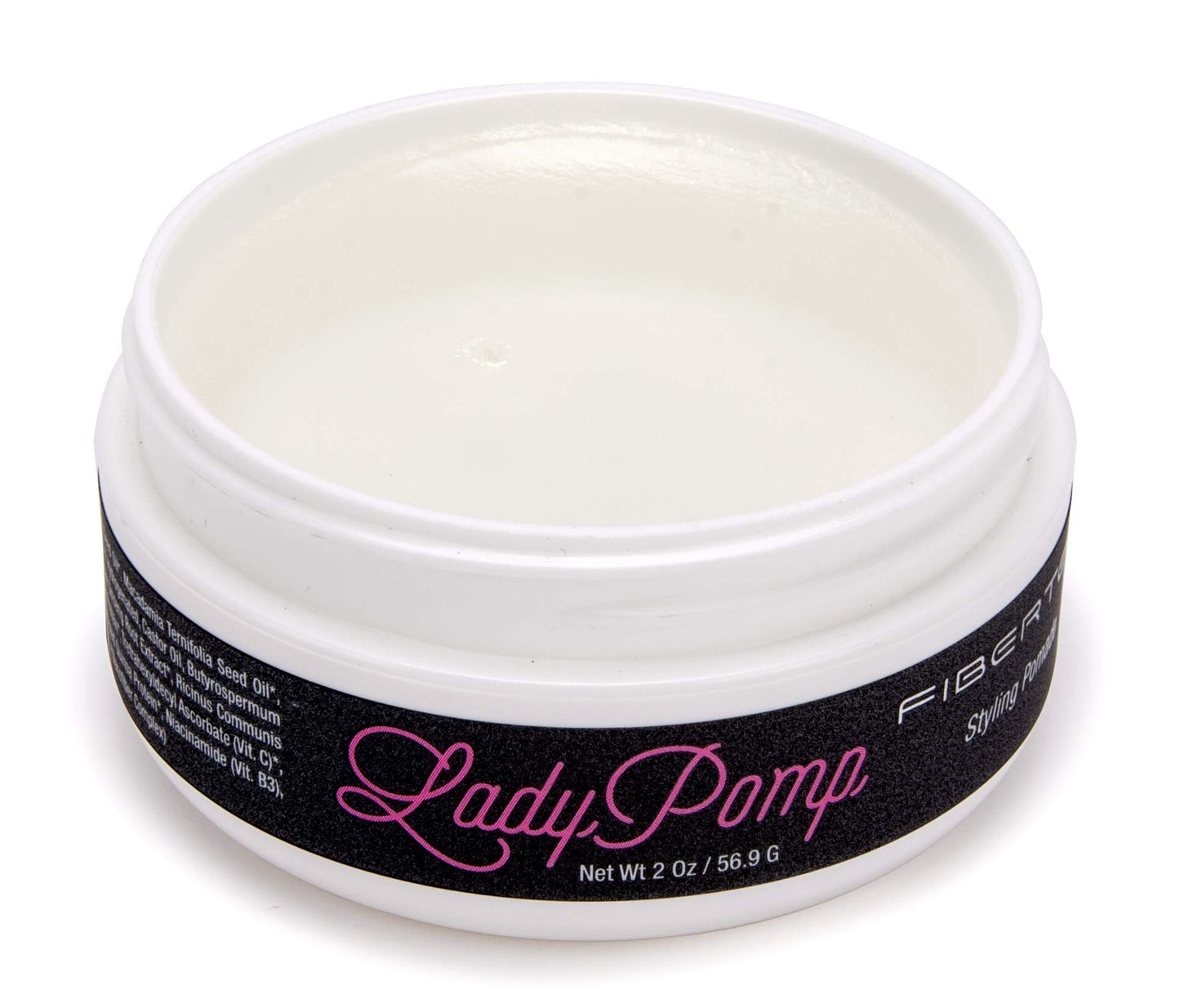 Fibertech - Lady Pomp Womens Styling Pomade - Medium Hold - High Shine - Water Based - 2 oz