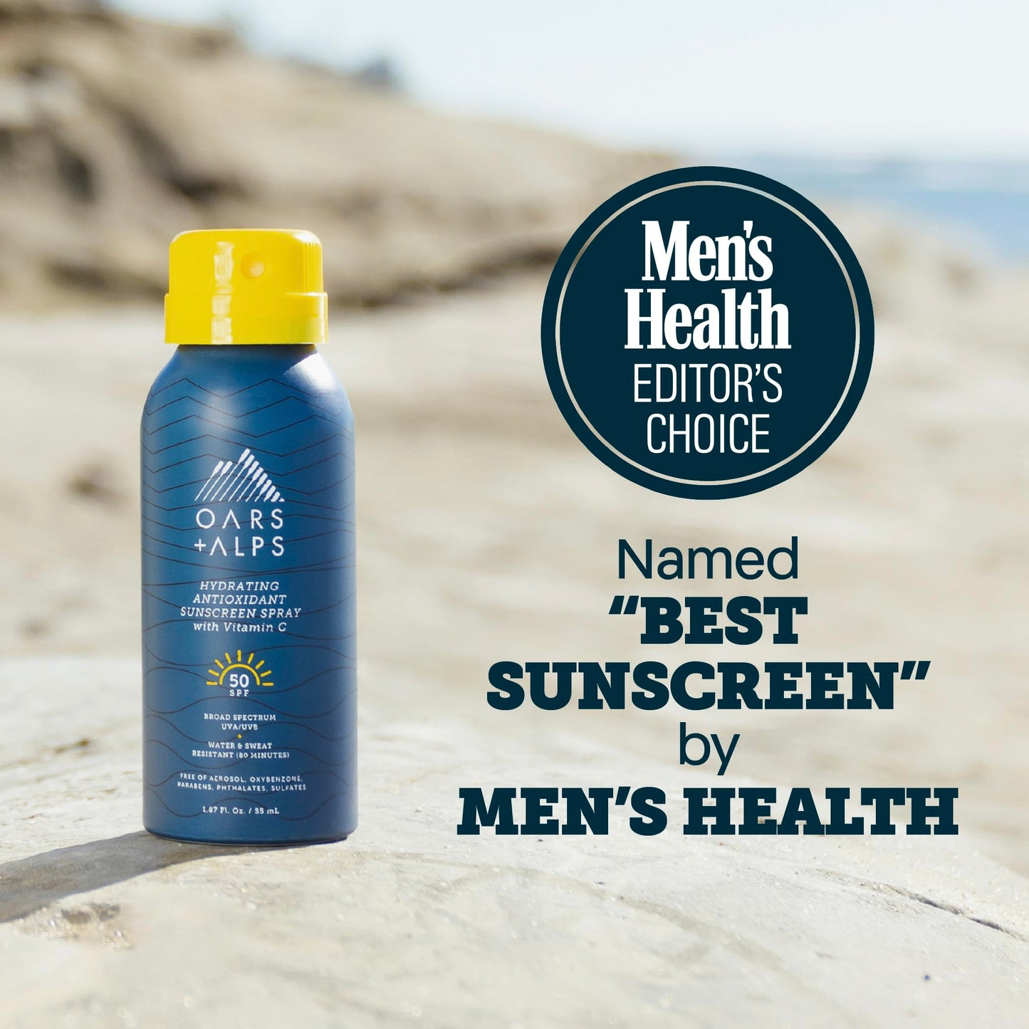 Oars + Alps SPF 50 Face & Body Broad Spectrum Sunscreen Spray | Fast-Absorbing, Lightweight, Non-Greasy, Hawaii Reef Act 104 Compliant Beauty and Personal Care Oars + Alps