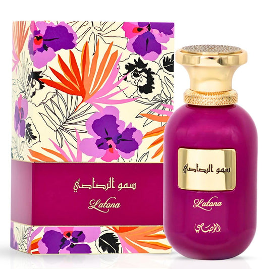 RASASI Somow Al Rasasi Latona Eau de Parfum Spray 100ml (3.4 oz) | Luxury Fruity Floral Perfume with Raspberry, Peach & Vanilla | Long-Lasting Amber Beauty & Personal Care RASASI