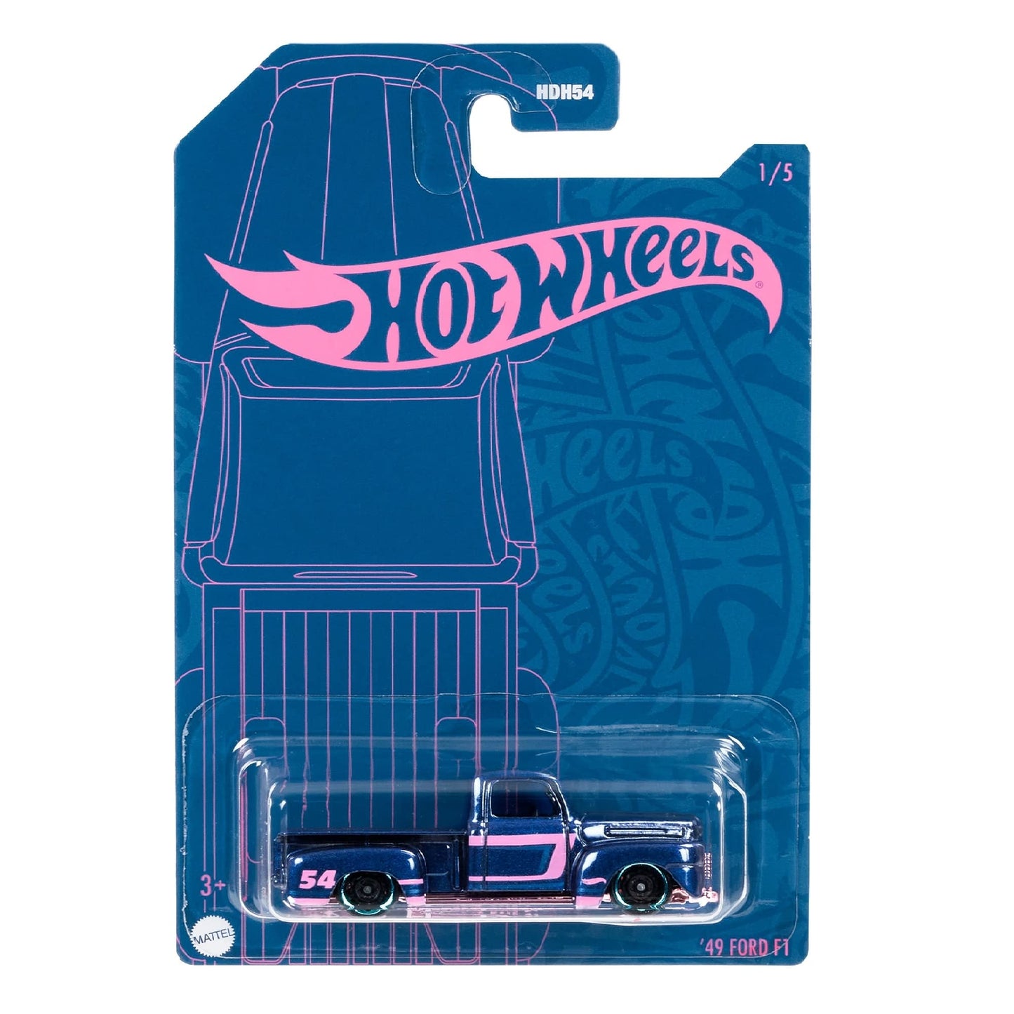 Hot Wheels Pearl and Chrome 2022 49 Ford F1-1/5