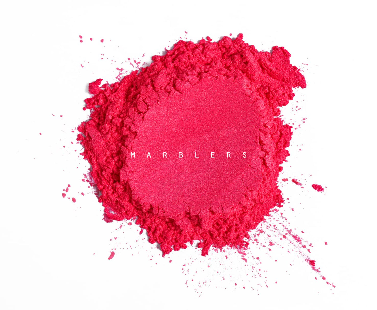 MARBLERS Fine Synthetic Mica Powder [Hot Pink] 0.11oz (3g) | Highly Pigmented | Non-Toxic, Vegan, Cruelty-Free | Lip Gloss, Lipstick, Bath Bomb, Nail