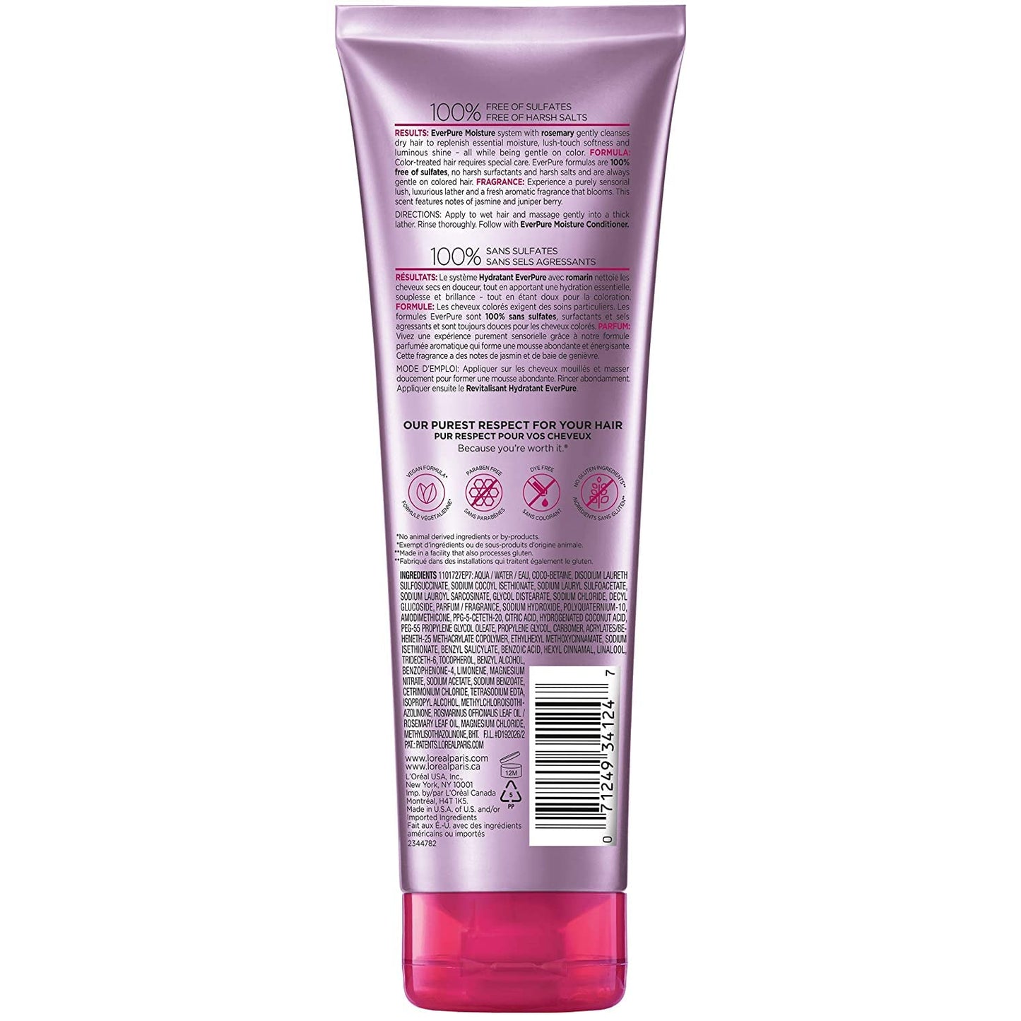 L'Oreal EverPure Moisture Shampoo 8.5 oz - Packaging May Vary