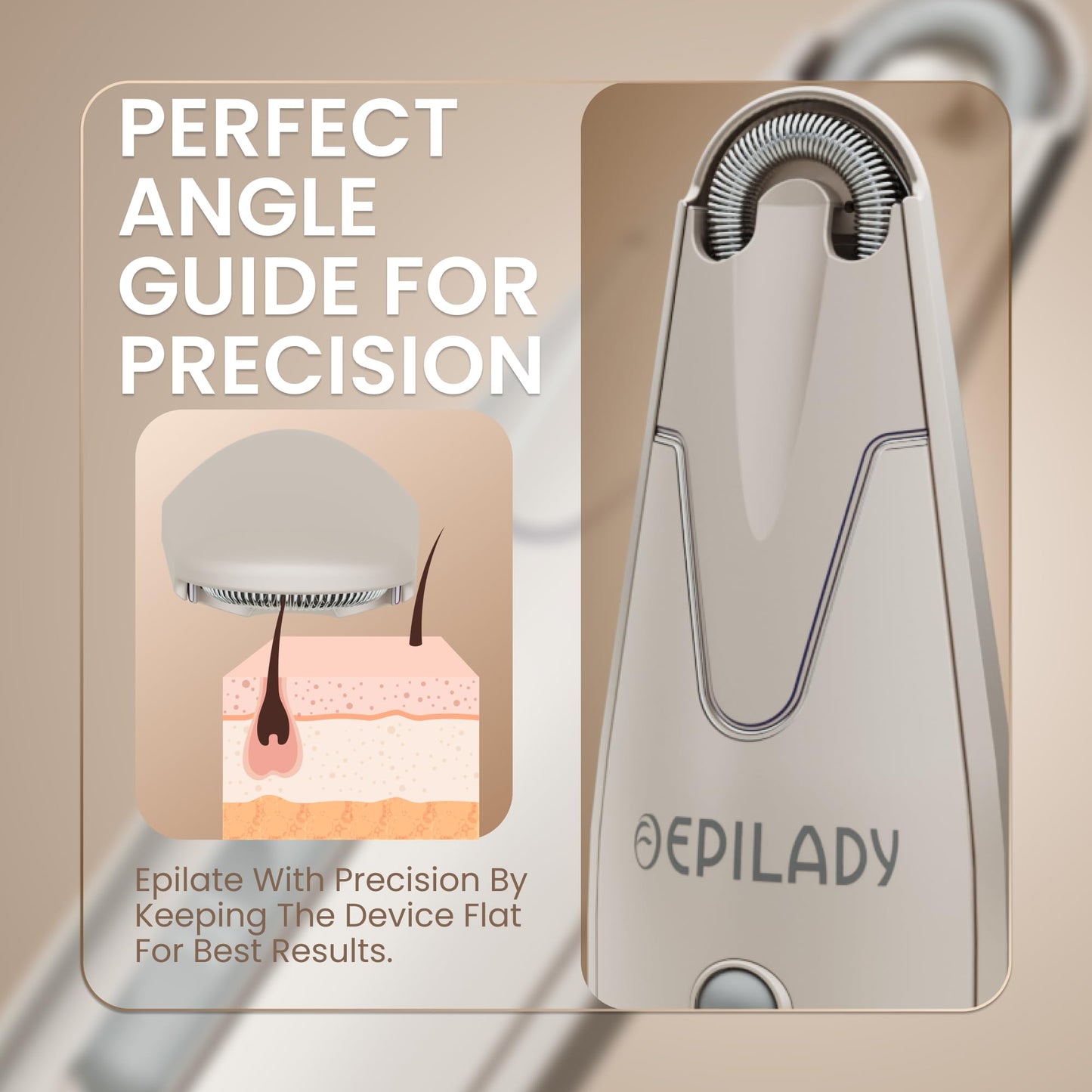 Epilady Esthetic Pearl Epilator for Women Face, Womens Facial Hair Remover | Included Case & Cleaning Brush, Electric Tweezers for Women Facial Hair