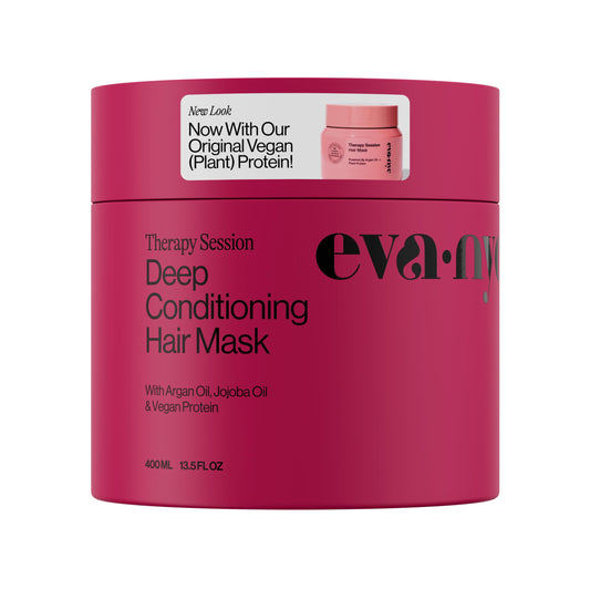 Eva NYC Therapy Session Deep Conditioning Hair Mask with Vegan Protein, Jojoba Oil + Argan Oil - Hydrate, Soften + Repair Hair Strength - Sulfate