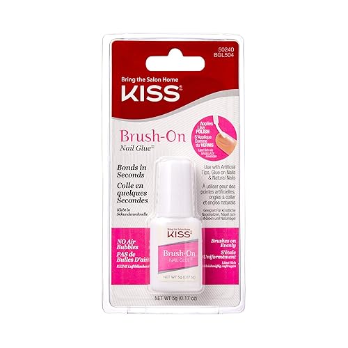Kiss Products Brush-On Nail Glue, 0.05 Pound