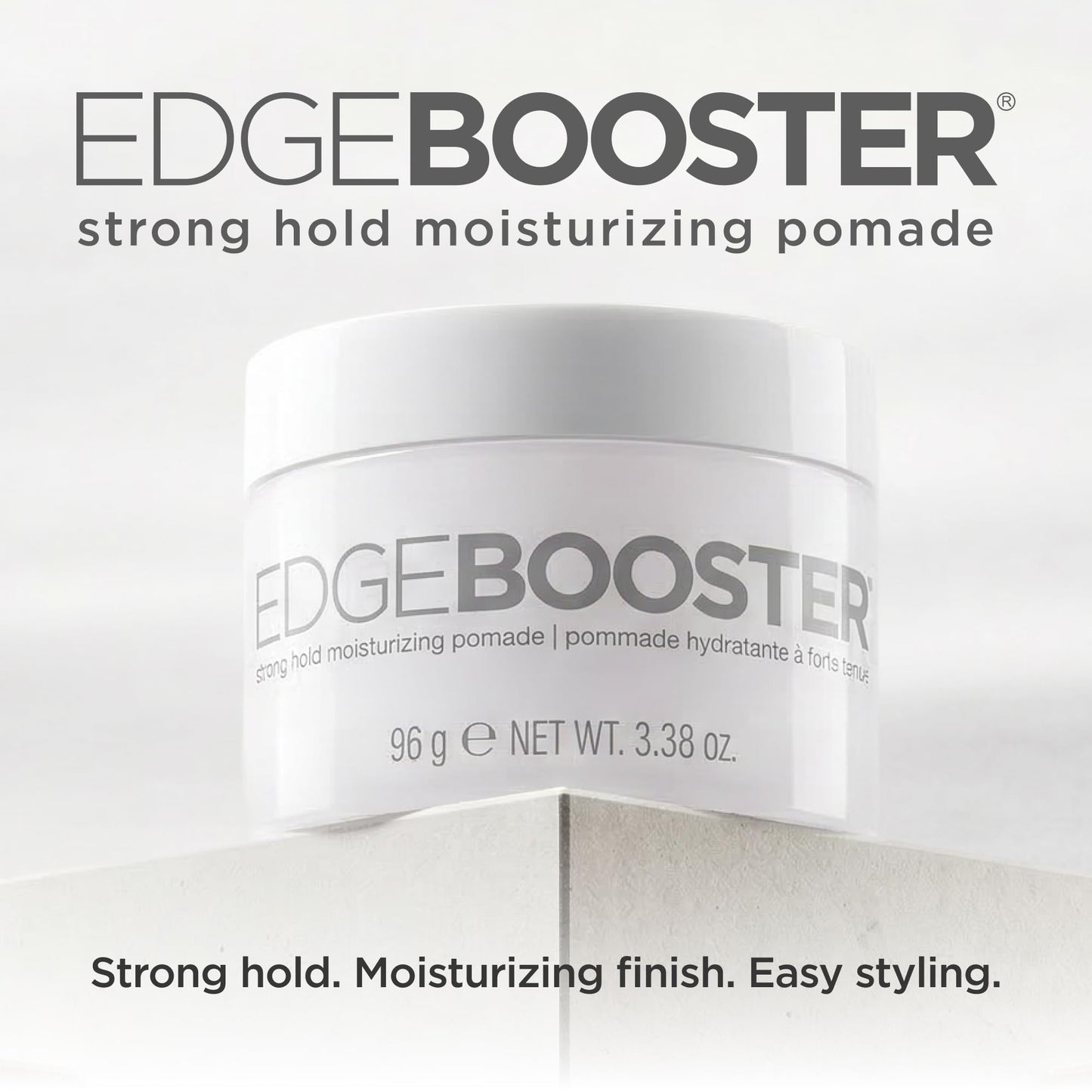 Style Factor EDGE BOOSTER Strong Hold Moisturizing Pomade - Keratin Argan & Chia Seed Oil Formulated Styling Gel for Hydration, High Shine, Edge